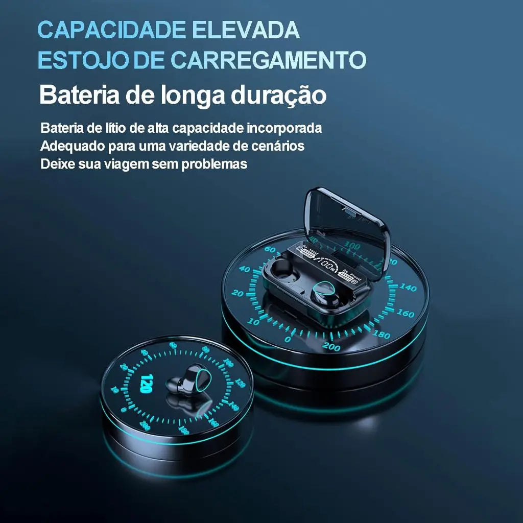 Fone De Ouvido bluetooth 5.1 M10 Sem Fio tws Estéreo Com Pod Carregador - AudioSpace